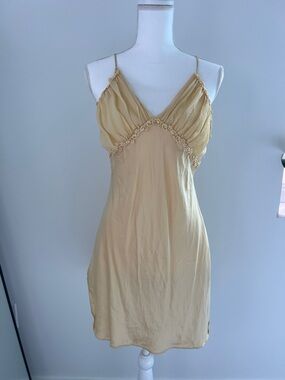Vintage Victoria's Secret Pale Yellow Slip Chemise